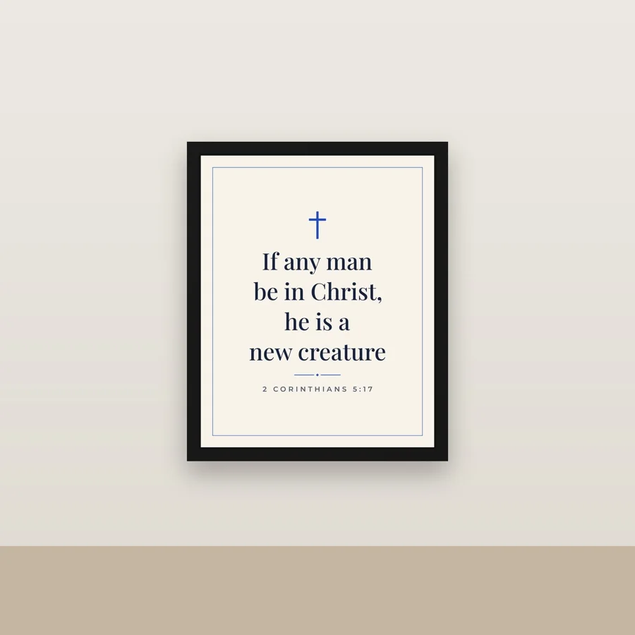A New Creature Baptism Framed Canvas