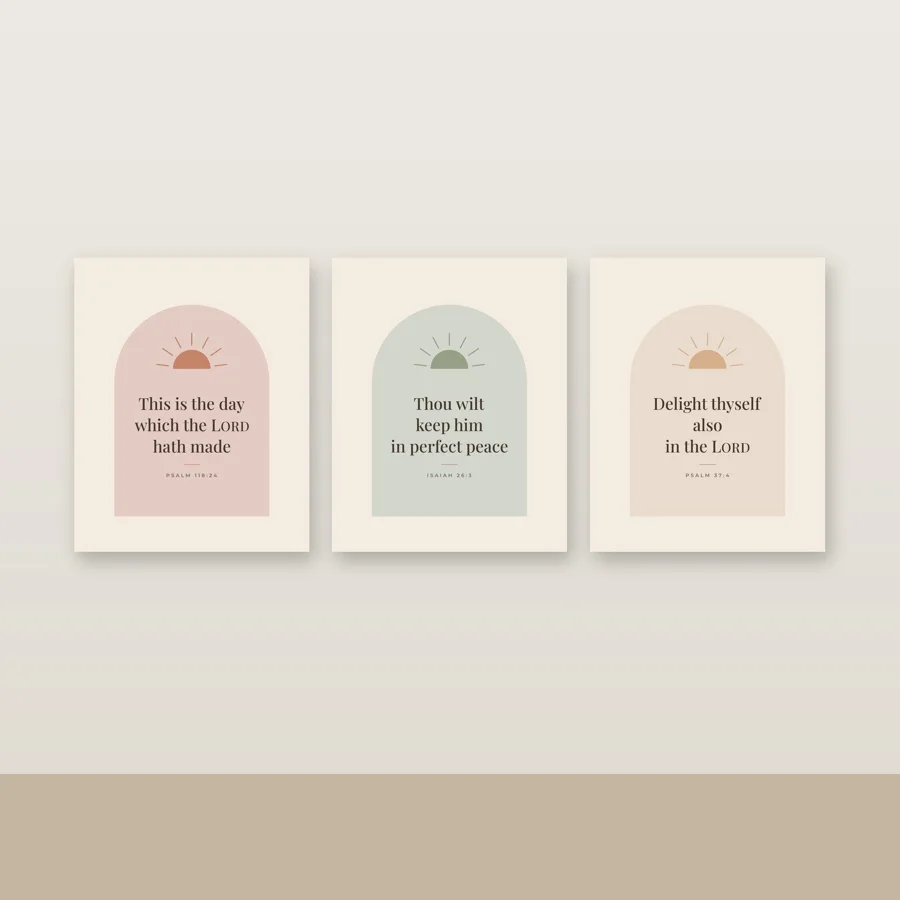 Boho Arch Scripture Print Set of 3 (KJV)