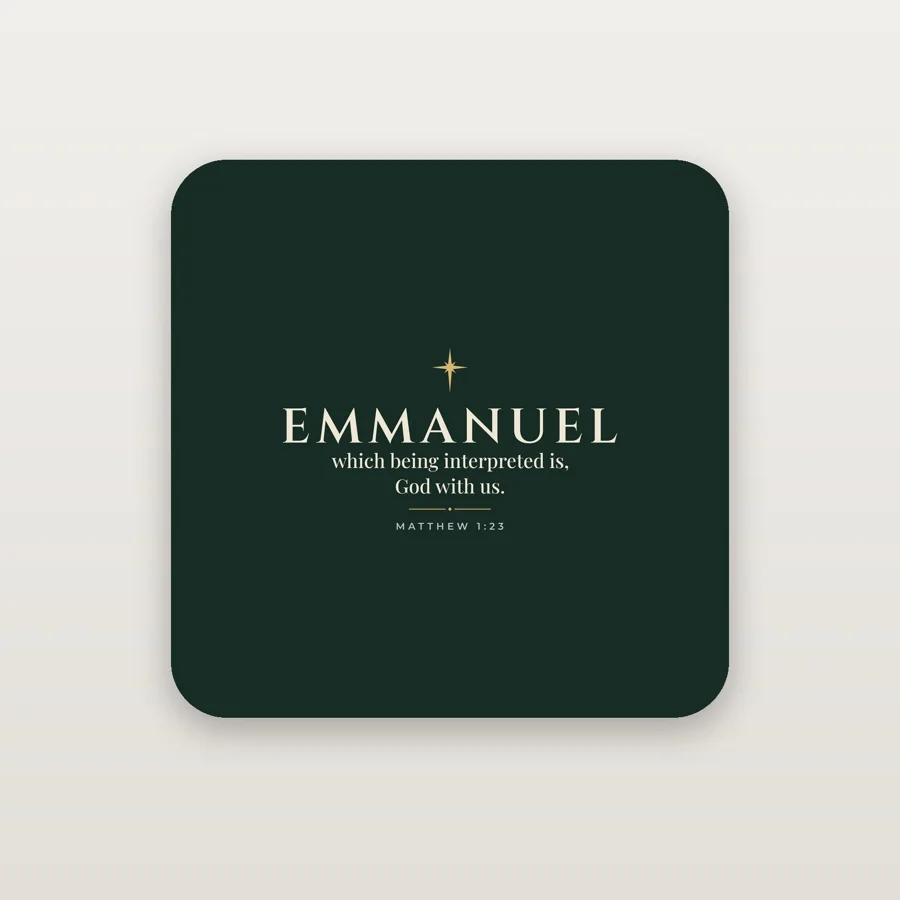 Emmanuel Christmas Throw Pillow