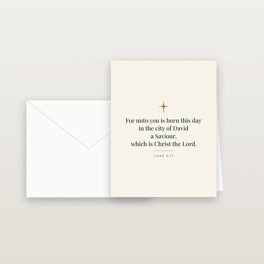 For Unto You Is Born This Day Christmas Cards (8-Pack)