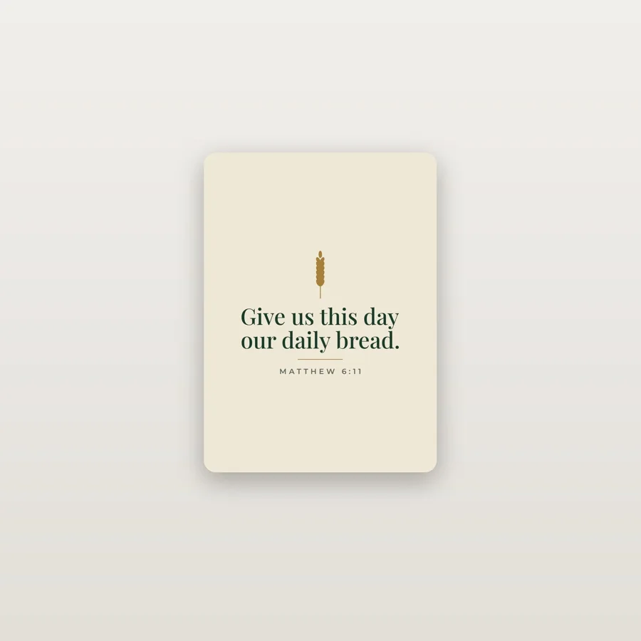 Give Us This Day Our Daily Bread Glass Cutting Board