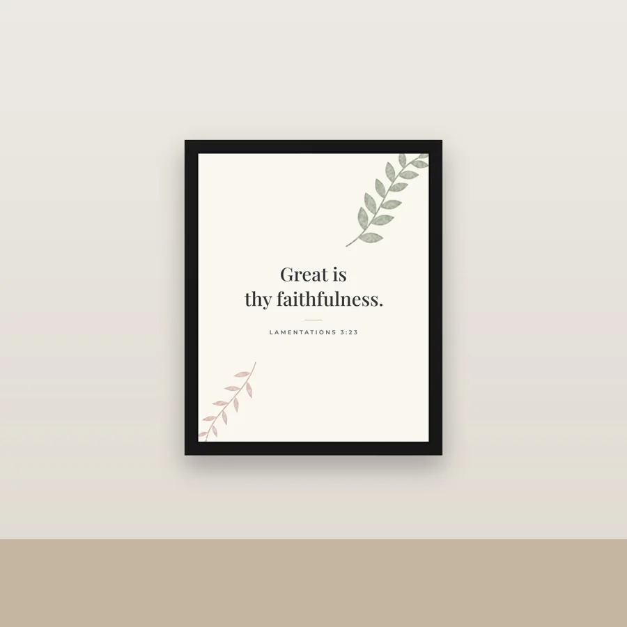 Great Is Thy Faithfulness Framed Canvas