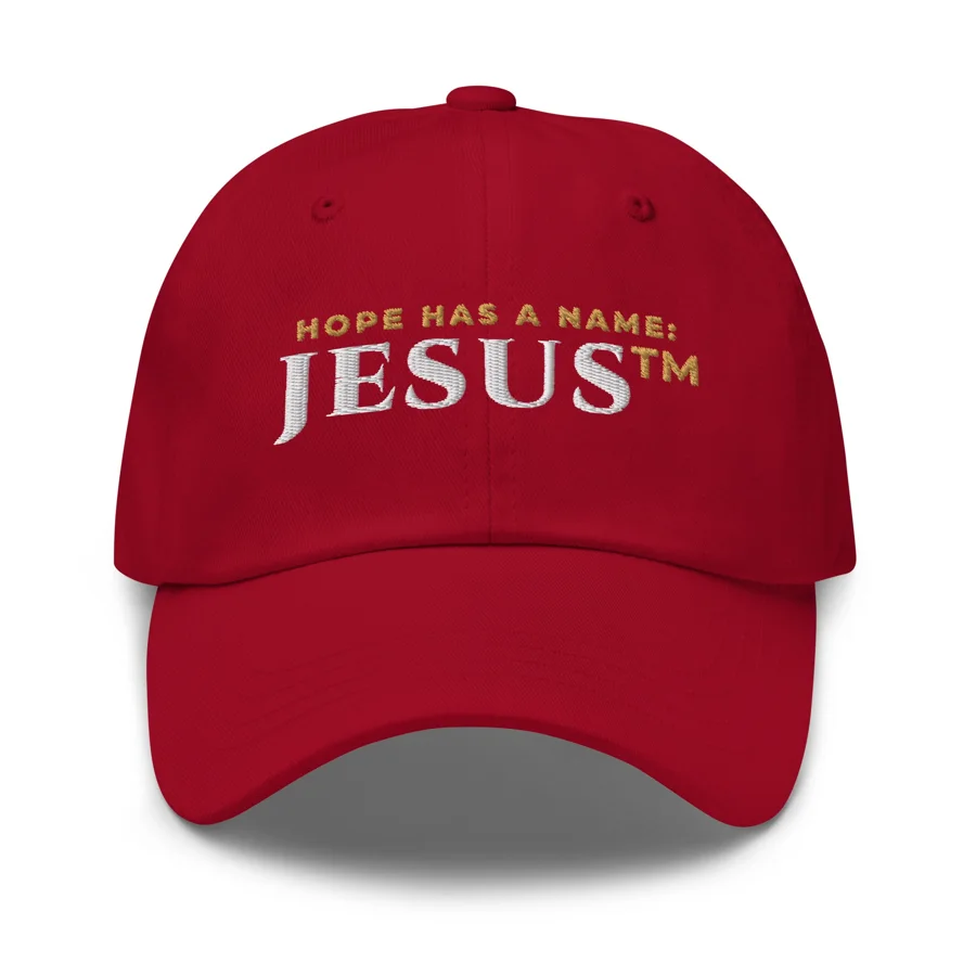 Hope Has a Name: Jesus™ Embroidered Dad Hat