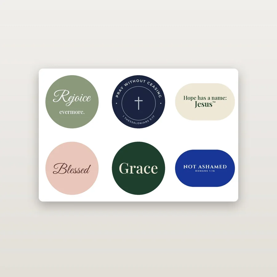 Scripture Words Sticker Sheet