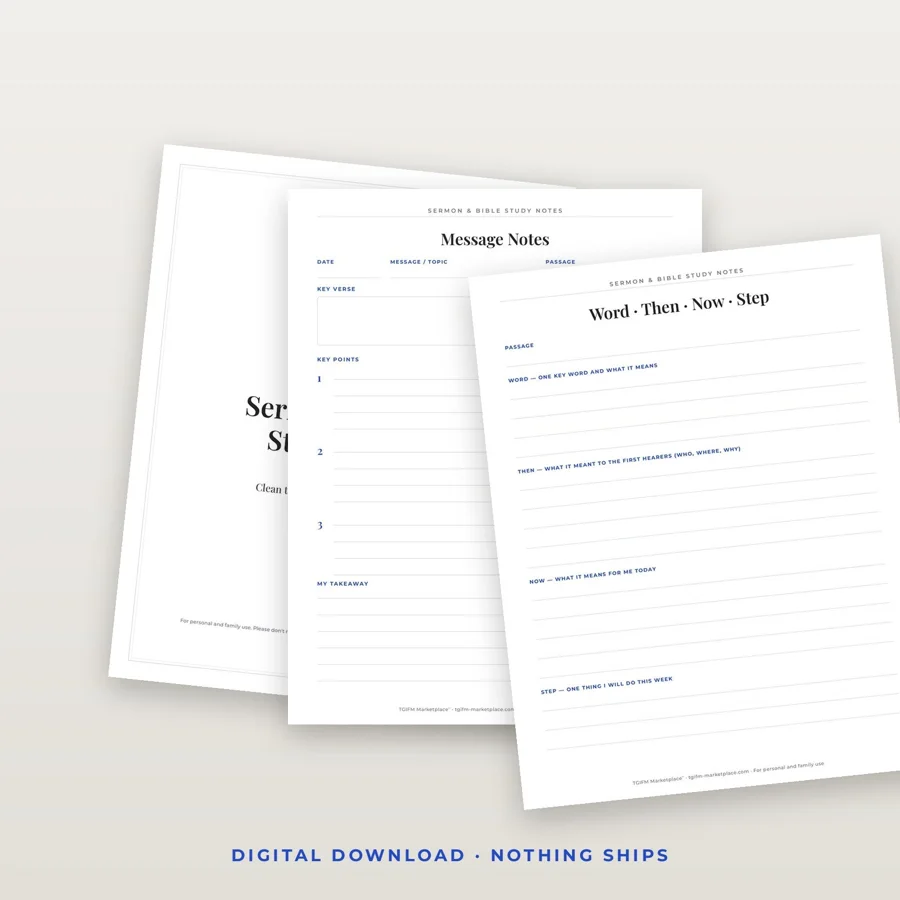 Sermon & Bible Study Notes