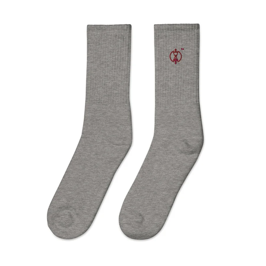 The Hourglass Embroidered Crew Socks